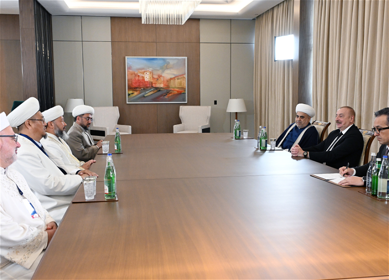 Президент Ильхам Алиев принял делегацию религиозных лидеров государств-членов и наблюдателей ОТГ - ФОТО