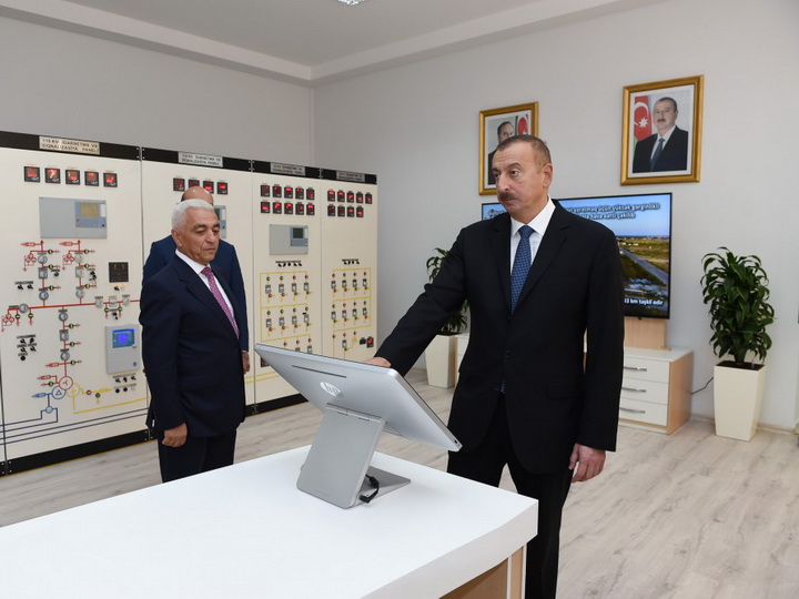 Президент Ильхам Алиев принял участие в открытии подстанции «Нефтчала» - ФОТО