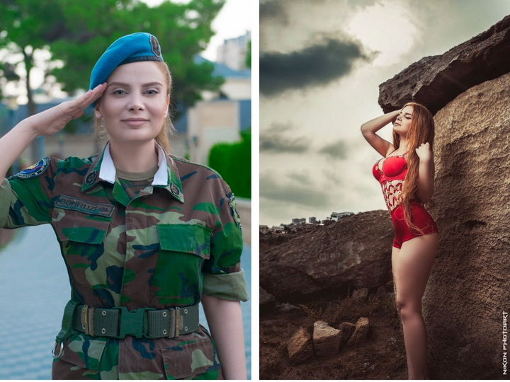 Откровенная фотосессия военнослужащей спецназа, модели Теграны Бахрузи - ФОТО