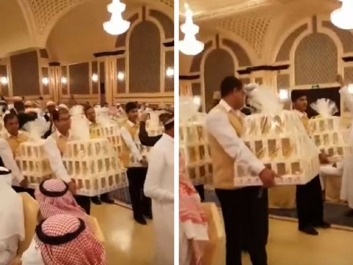 На свадьбе в Саудовской Аравии гостям «подарили айфоны» - ВИДЕО
