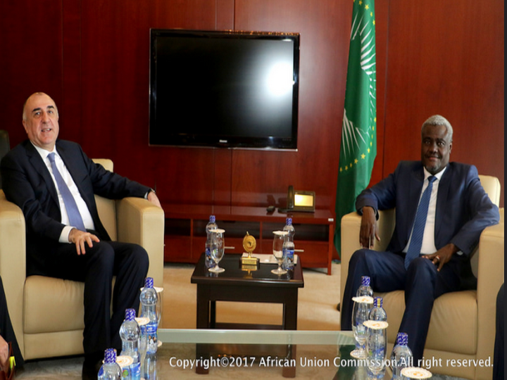 Elmar Məmmədyarov Afrika İttifaqı Komissiyasının sədri ilə görüşüb