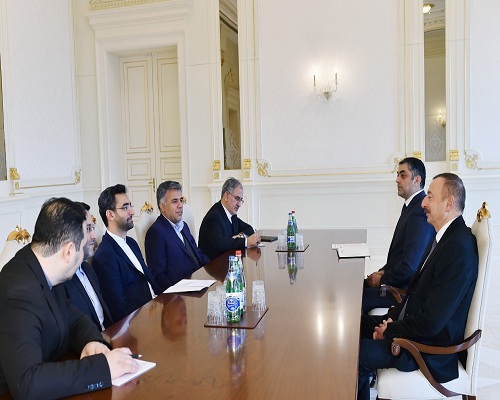 İlham Əliyev İranın rabitə və informasiya texnologiyaları nazirini qəbul edib