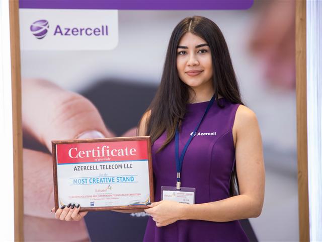 Стенд Azercell признан «Самым креативным» на выставке Bakutel 2017