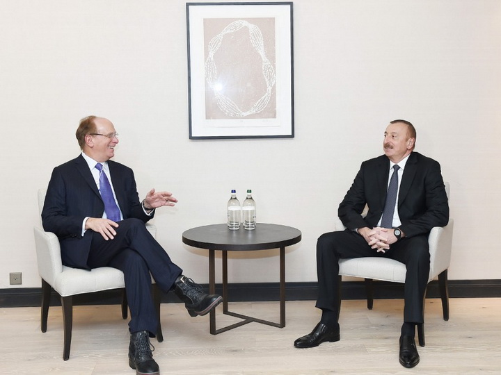 Президент Ильхам Алиев встретился с основателем фирмы Black Rock - ФОТО