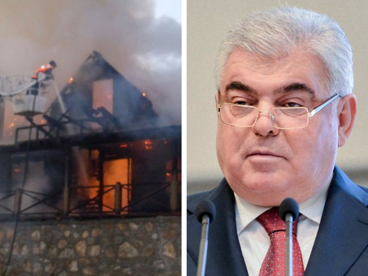 Произошел пожар на вилле, принадлежащей экс-министру транспорта Зие Мамедову