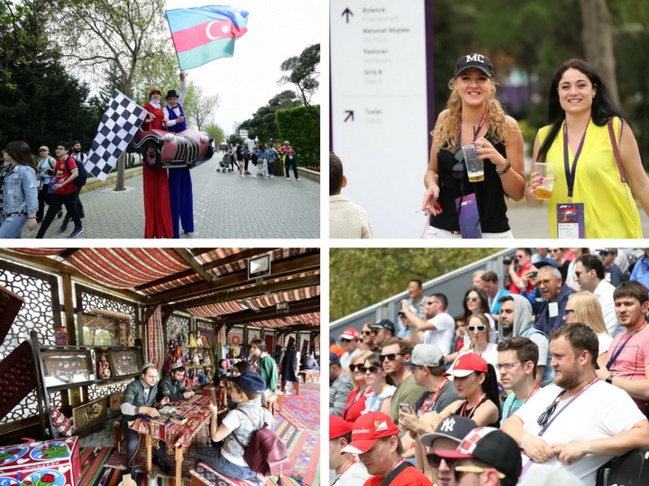 Иностранные туристы на Гран-при Азербайджана «Формулы 1» - ФОТО