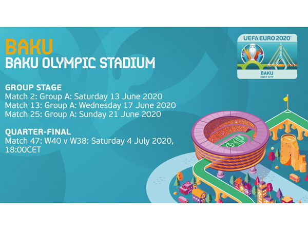 Утверждены даты бакинских матчей ЕВРО-2020
