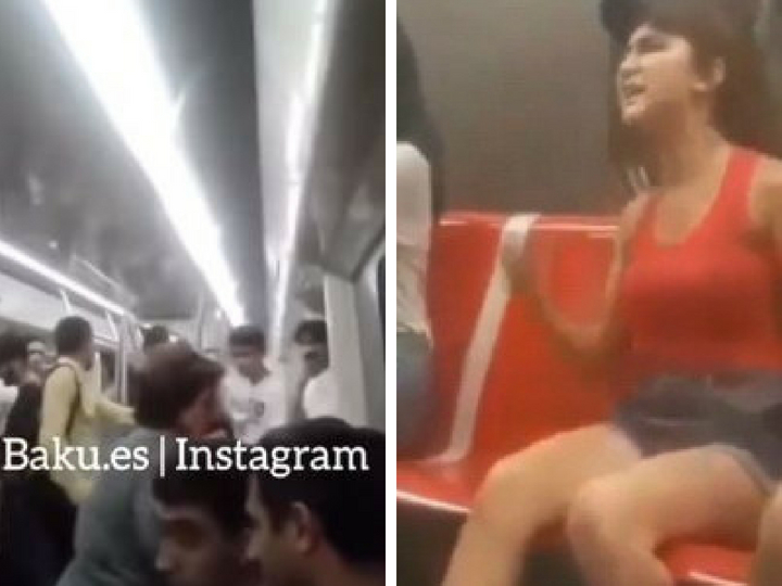 Metroda “şortikli” qızla yaşlı qadının dalaşmasının yeni VİDEOSU