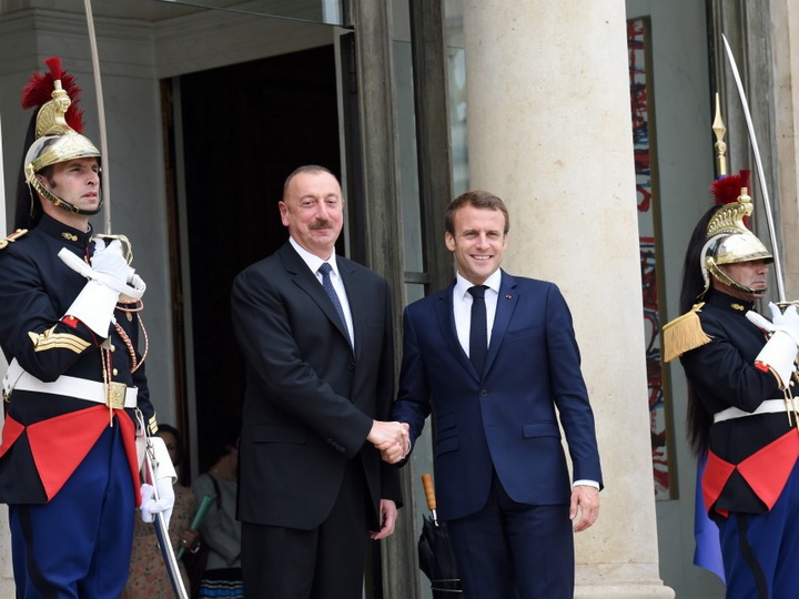 Состоялась встреча Президента Азербайджана Ильхама Алиева и Президента Франции Эммануэля Макрона - ФОТО