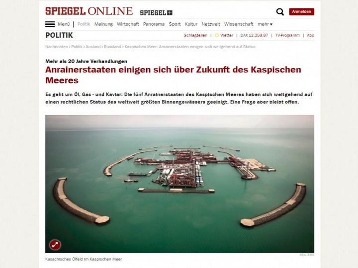Xəzər dənizinin hüquqi statusuna dair Konvensiyanın imzalanması dünya mediasının diqqət mərkəzindədir – FOTO