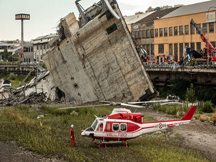 Число погибших при обрушении моста в Генуе увеличилось до 41 человек‍а