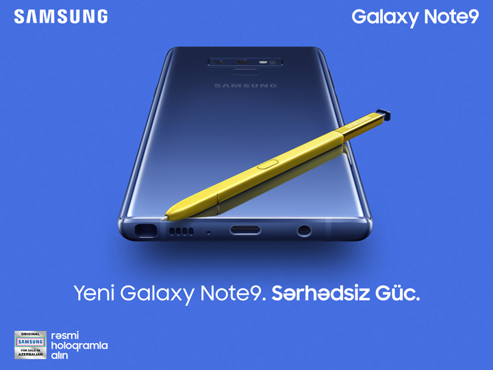 Samsung Galaxy Note 9 – настоящий прорыв на рынке смартфонов. Совсем скоро - в Баку!