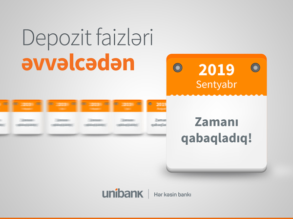 Новый вид депозита в Unibank: Откройте депозитный счет и получите годовые проценты в тот же день!