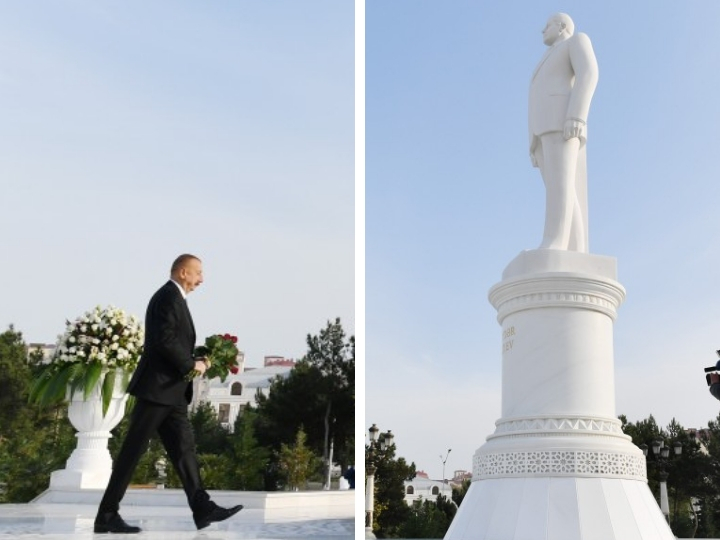 Президент Ильхам Алиев прибыл в город Сумгайыт - ФОТО