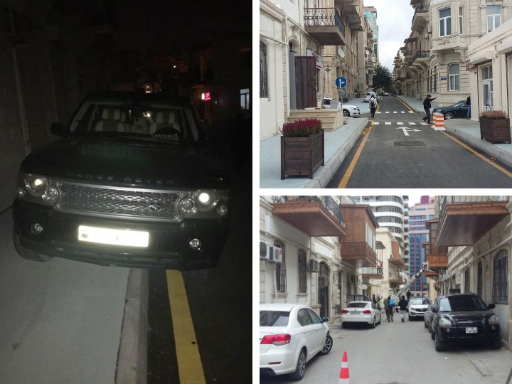 Внедорожники оккупируют и пятиметровые бакинские тротуары: Как спасти пешеходов в центре столицы? - ФОТО