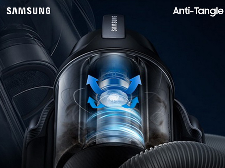Пылесосы от Samsung с турбиной Anti-Tangle – быстрая уборка без потери мощности всасывания