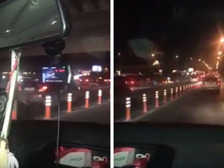 На проспекте Гейдара Алиева установлены сигнальные светоотражающие столбики – ВИДЕО
