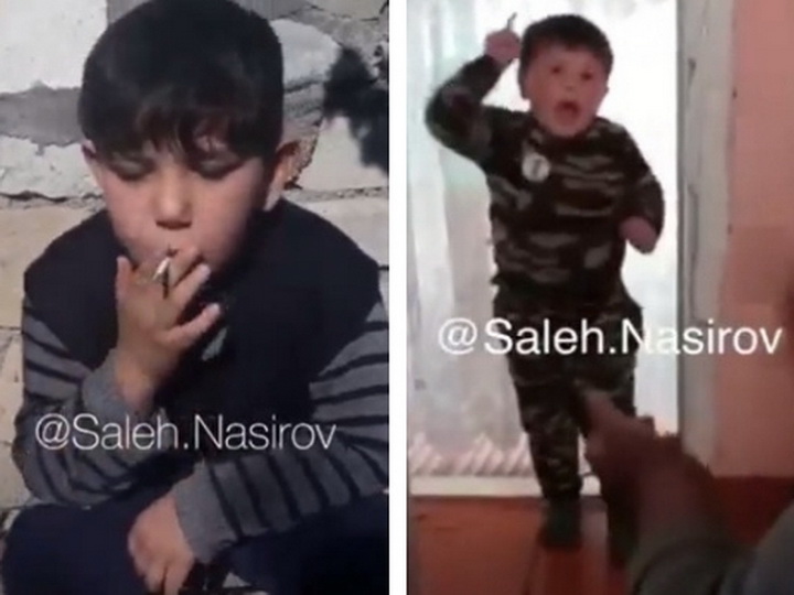 Будущие криминальные авторитеты: в Азербайджане родители учат своих детей курить и ругаться матом – ФОТО – ВИДЕО