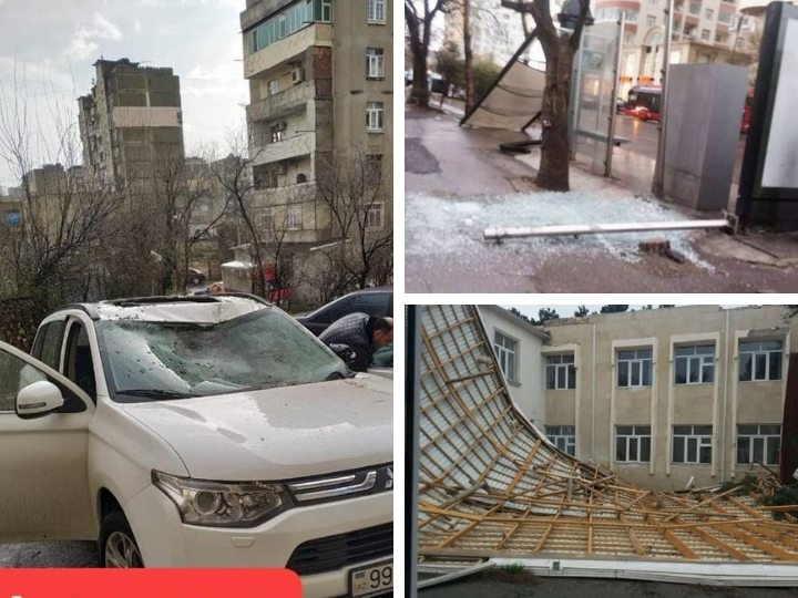 Назван ущерб, нанесенный шквальным ветром инфраструктуре Баку - СПИСОК - ФОТО