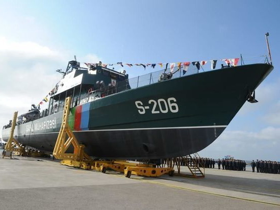 Новый корабль Береговой охраны Азербайджана спущен на воду - ФОТО