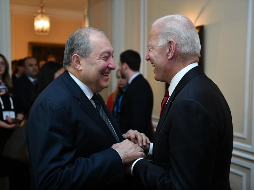 Президент Армении встретился с Джо Байденом