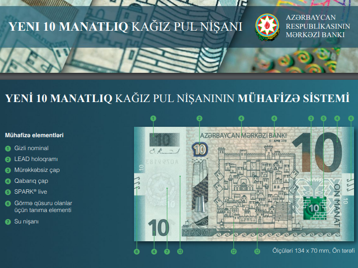 В Азербайджане обновилась 10-манатная банкнота - ФОТО