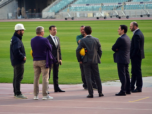 Делегация УЕФА осмотрела газон Бакинского Олимпийского стадиона – ФОТО