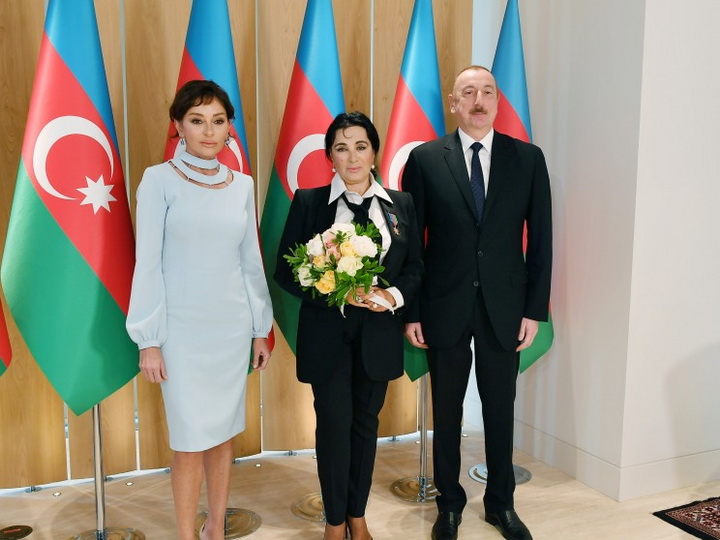 Президент Азербайджана и первая леди встретились с Ириной Винер-Усмановой - ФОТО