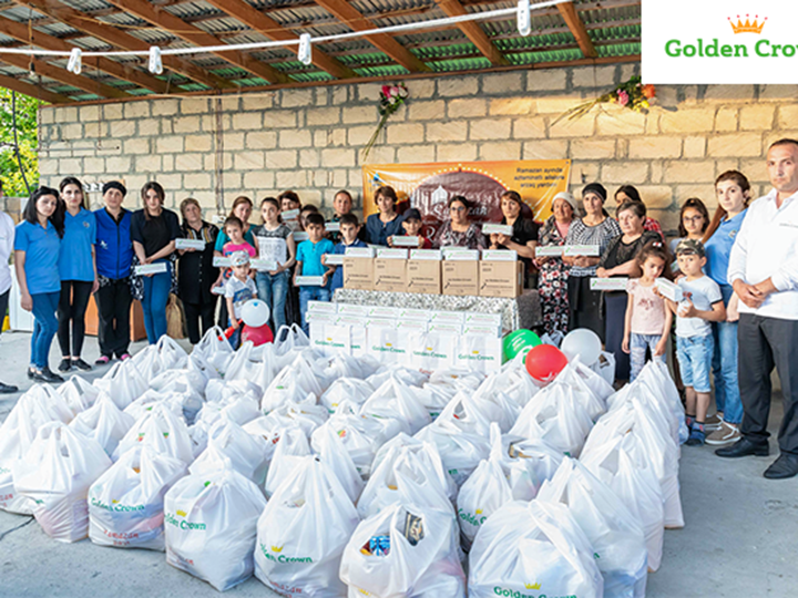 Кампания «Подарок на Рамадан» от GoldenCrown: Первым 200 семьям предоставлена помощь в виде продуктов питания – ФОТО