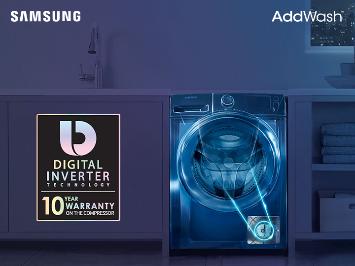 Digital İnverter texnologiyalı Samsung Add Wash ilə qənaətli yuma, qüsursuz nəticə