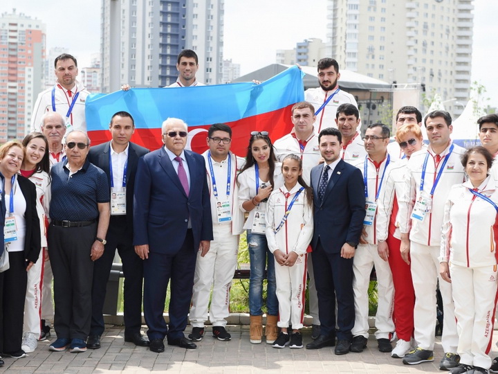 Состоялась встреча с принимающими участие во II Европейских играх азербайджанскими спортсменами - ФОТО