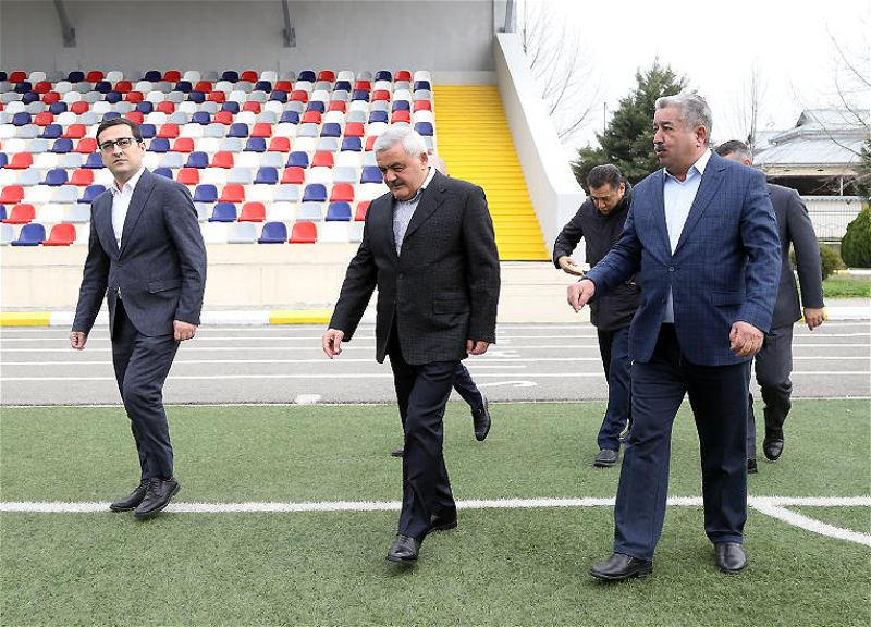 Президент АФФА ознакомился с состоянием стадиона Агсу - ФОТО