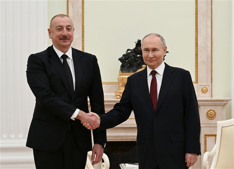 Ильхам Алиев встретился один на один с Владимиром Путиным - ФОТО