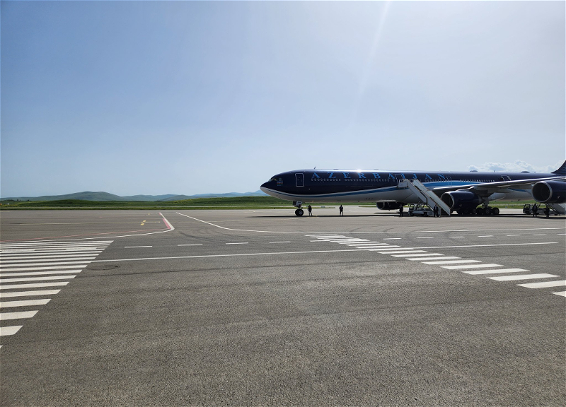 Самолет президента Азербайджана впервые осуществляет рейс в Берлин из аэропорта Физули - ФОТО