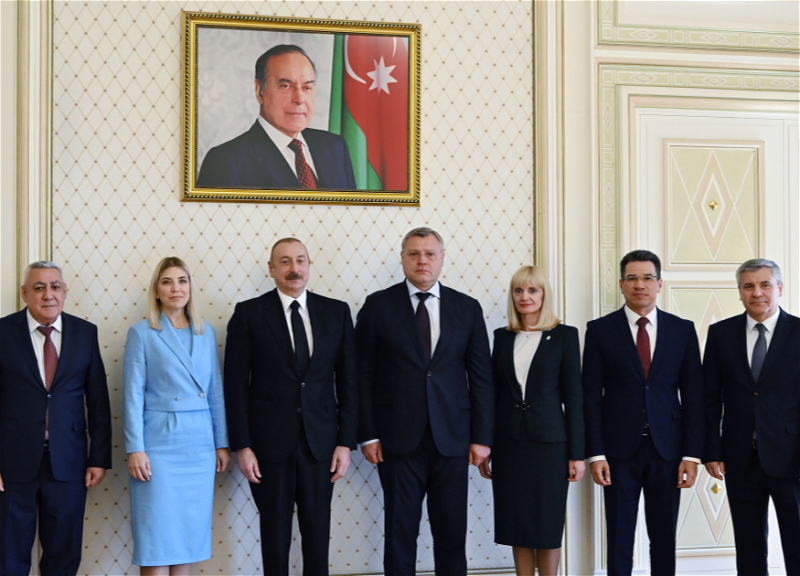 Президент Ильхам Алиев принял губернатора Астраханской области Российской Федерации