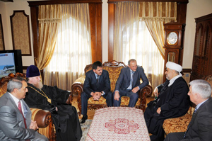 Президенты Дагестана и Ингушетии побывали в комплексе мечети Тезе пир