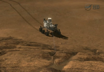Американский марсоход Curiosity успешно совершил посадку на Красной планете