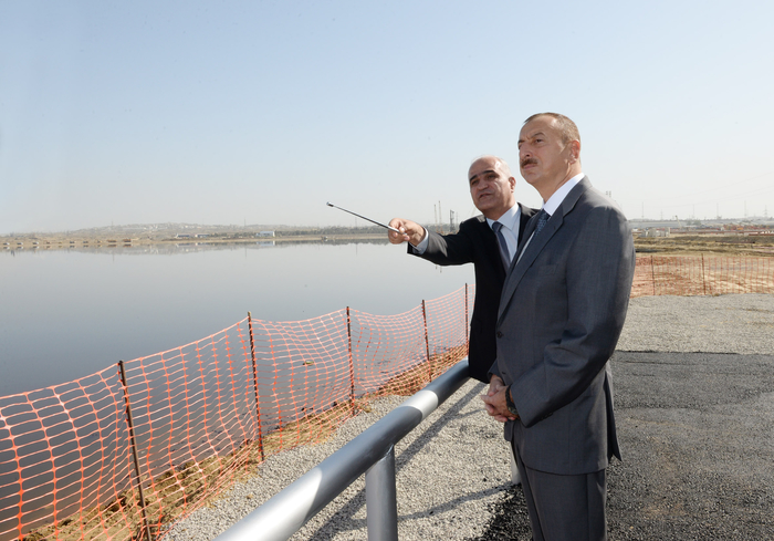 Ильхам Алиев ознакомился с работами по комплексному восстановлению экологического состояния озера Беюкшор - ФОТО