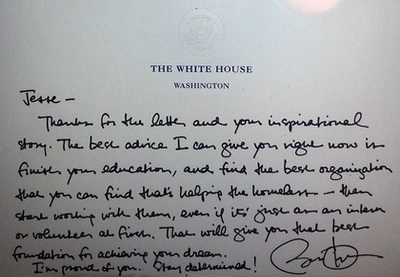 Студент выставил на продажу письмо Обамы для оплаты учебы