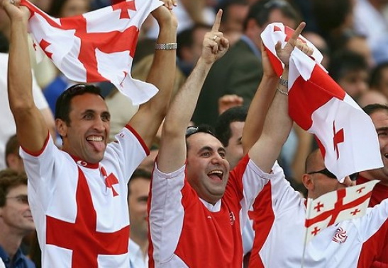 Болельщики «Чихуры» подняли на стадионе в Баку карту Грузии, включающую в себя Гах и Загатала