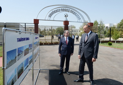 Ильхам Алиев ознакомился с реконструированным Центральным городским стадионом в Бейлягане - ФОТО