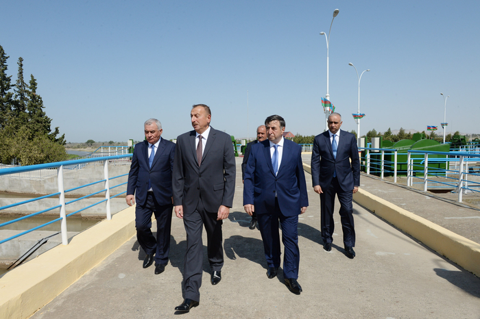 Ильхам Алиев ознакомился с работой гидросети Миль-Мугань - ФОТО