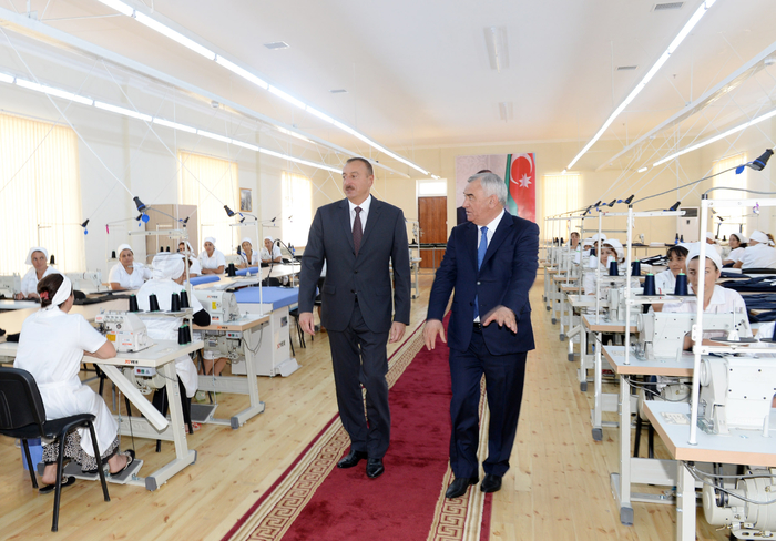 Ильхам Алиев принял участие в открытии швейной фабрики в Горадизе - ФОТО