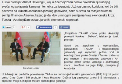Визит премьер-министра Турции в Азербайджан находится в центре внимания СМИ Монтенегро - ФОТО