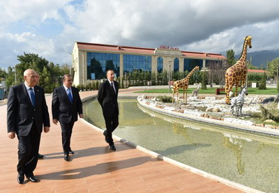 Президент Ильхам Алиев посетил детский парк отдыха и развлечений в Исмаиллы - ФОТО