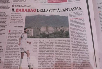 La Gazetta dello Sport посвятила «Карабаху» большой материал