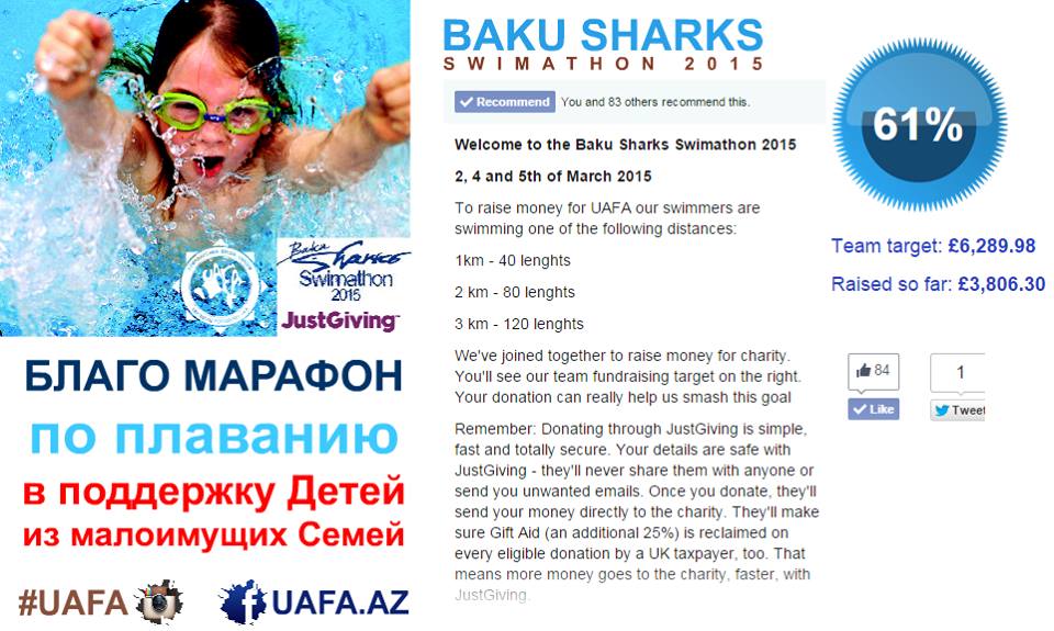 Марафон по плаванию соберет средства для помощи детям из малоимущих семей в Азербайджане – Принимайте участие!