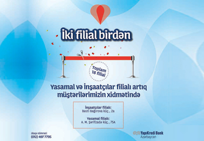 Yapı Kredi Bank Azərbaycan открыл в Баку два новых филиала