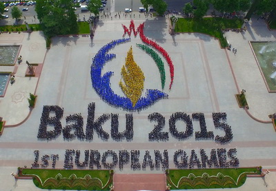 В Гяндже прошел флешмоб, посвященный первым Европейским играм «Баку 2015» - ФОТО - ВИДЕО