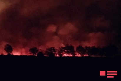 В Агдамском районе продолжают бушевать пожары, устроенные армянами - ФОТО